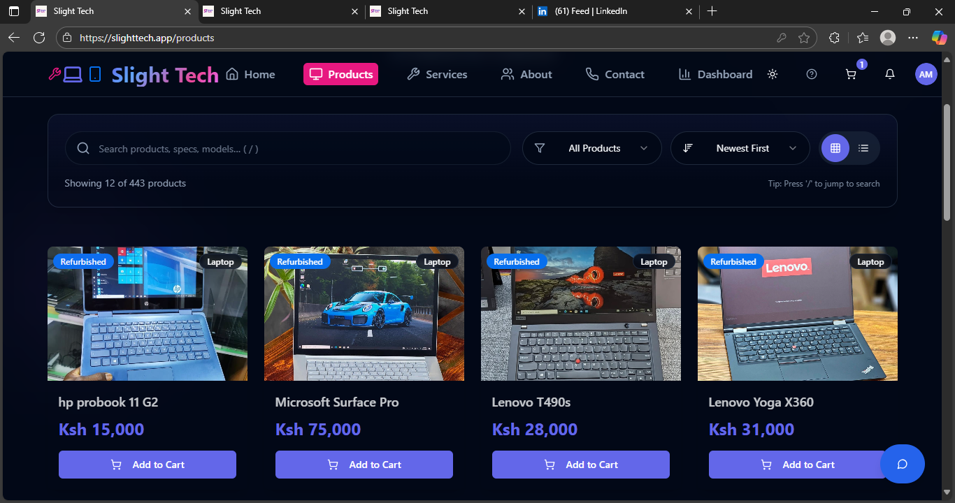 E-commerce Business Management System Interface